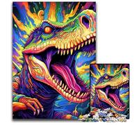 Puzzle da 1000 pezzi per adulti con dinosauri, puzzle in cartone, gioco interattivo per famiglie, regalo artigianale con opere d'arte colorate 26X38CM/10,23x14,96 pollici