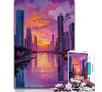 Puzzle da 1000 pezzi per adulti con dipinti a olio di paesaggi urbani puzzle per adulti antistress giocattoli per la decorazione della casa 26x38cm
