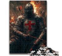 Puzzle da 1000 pezzi per adulti con dipinti di cavalieri medievali, puzzle per adulti, regalo divertente e attività per la casa, giocattolo per i giorni di pioggia (38x26cm)