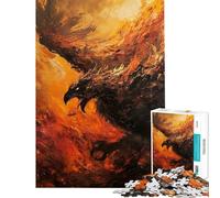 Puzzle da 1000 pezzi per adulti con dipinto a olio della fenice che risorge ideale per giochi in famiglia vacanze a casa passatempo stimolante e impegnativo (dimensioni 38x26cm)