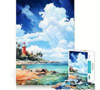 Puzzle da 1000 pezzi per adulti con dipinto ad olio di Tuvalu, decorazione a incastro, gioco per l'esercizio mentale, divertimento casual, regalo di Natale (38x26cm)