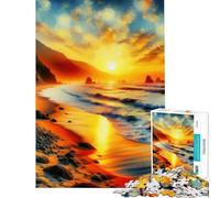 Puzzle da 1000 pezzi per adulti con dipinto di spiaggia molto difficile e stimolante un'opera d'arte gioco educativo adatto a persone dai 14 anni in su (38x52cm)