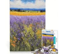Puzzle da 1000 pezzi per adulti con dipinto di un campo di lavanda gioco impossibile impegnativo da completare ideale come regalo 50x75cm