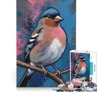 Puzzle da 1000 pezzi per adulti con dipinto di un fringuello su un ramo, gioco per famiglie, gara di velocità manuale, adatto come decorazione da scrivania 50x75cm