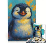 Puzzle da 1000 pezzi per adulti con dipinto di un pinguino sorridente gioco impossibile impegnativo da completare ideale come regalo 50x75cm