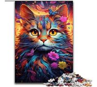 Puzzle da 1000 pezzi per adulti con disegno a forma di gatto, gioco educativo e divertente per interni, per la decorazione della casa (dimensioni 26x38cm)