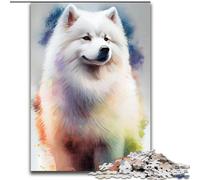 Puzzle da 1000 pezzi per adulti con disegno di Samoiedo, gioco interattivo per famiglie, decorazione fai da te per la casa, rompicapo stimolante (dimensioni 50x75cm)