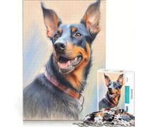 Puzzle da 1000 pezzi per adulti con disegno di un Doberman Pinscher gioco impossibile antistress compleanno e Natale 50x75cm