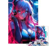 Puzzle da 1000 pezzi per adulti con dolce ragazza demone Aiuta ad allenare la mente Perfetto come decorazione Gioco rompicapo Adatto a partire dai 14 anni (38x26cm)