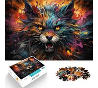 Puzzle da 1000 pezzi per adulti con Doodle Wolf-Art per alleviare lo stress tutta la famiglia per adolescenti dai 14 anni in su, 50 x 75 cm