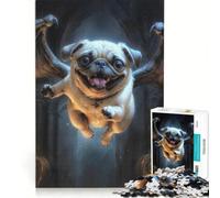 Puzzle da 1000 pezzi per adulti con Dracula e il carlino, gioco impossibile, attività divertenti da fare a casa, collezione d'artista, belle arti 38x52cm