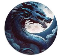 Puzzle da 1000 pezzi per adulti con draghi cinesi della luna, ideali per gli innamorati, perfetti come regalo di Natale, Capodanno e San Valentino (dimensioni 67,5x67,5 cm)