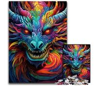 Puzzle da 1000 pezzi per adulti con drago cinese colorato, rilassante e divertente, perfetto regalo di Natale e decorazione per la casa, 26X38CM/10,23x14,96 pollici.