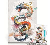 Puzzle da 1000 pezzi per adulti con drago da dipingere gioco educativo allena la mente e le mani collezione d'artista belle arti 38x52cm