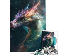 Puzzle da 1000 pezzi per adulti con drago galattico gioco rompicapo giocattolo avvincente per coltivare la pazienza regalo divertente per donne (dimensioni 38x52cm)