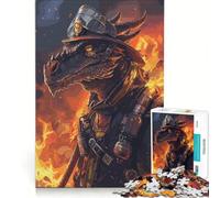 Puzzle da 1000 pezzi per adulti con drago pompiere, giocattolo fai da te, gara di velocità manuale, con pezzi di forma casuale completamente ad incastro 38x52cm