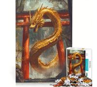 Puzzle da 1000 pezzi per adulti con drago Torii e sentiero giapponese, gioco pratico, assemblaggio di modelli, compleanno e altre occasioni 50x75cm