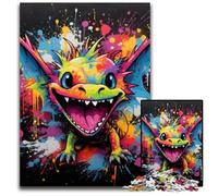 Puzzle da 1000 pezzi per adulti con drago volante e graffiti dipinti, regalo per uomini e donne, per tutti i giorni e per occasioni speciali, 50x75CM/19,68x29,52 pollici