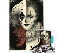 Puzzle da 1000 pezzi per adulti con Due Facce e Joker gioco per famiglie decorazione da parete attività divertenti da fare in casa (dimensioni 38x52cm)