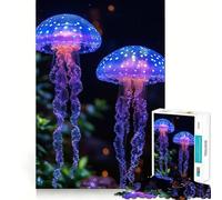 Puzzle da 1000 pezzi per adulti con due meduse in acque scure Pezzi ben definiti Gioco di abilità mentale, divertente e rilassante, con scena natalizia (38x26cm)