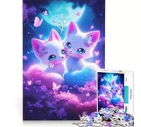 Puzzle da 1000 pezzi per adulti con due simpatiche volpi innamorate, gioco impossibile, analisi e logica, per rafforzare l'amore tra le coppie 50x75cm