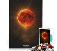 Puzzle da 1000 pezzi per adulti con eclissi di luna di sangue, gioco pratico, antistress, ideale come regalo per tutta la famiglia 50x75cm