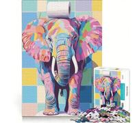 Puzzle da 1000 pezzi per adulti con elefante colorato e rotolo di carta igienica, gioco interattivo, attività divertenti da fare a casa, ideale come regalo per tutta la famiglia 50x75cm