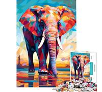 Puzzle da 1000 pezzi per adulti con elefante in stile WPAP divertente attività da fare a casa difficile impossibile adatto a partire dai 14 anni 50x75cm