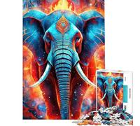 Puzzle da 1000 pezzi per adulti con elefante mistico al neon ideale per adolescenti Gioco interattivo per migliorare la memoria regalo perfetto per amici e familiari (dimensioni 38x26cm)