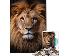 Puzzle da 1000 pezzi per adulti con elegante ritratto di leone ideale per attività divertenti a casa regalo per donne gioco rompicapo per maggiori di 14 anni (38x26cm)