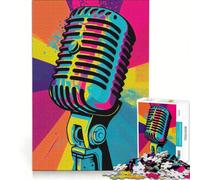 Puzzle da 1000 pezzi per adulti con elementi di virtuosismo vocale microfono pop giochi educativi analisi e logica regalo di compleanno o da viaggio 38x52cm