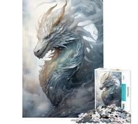 Puzzle da 1000 pezzi per adulti con enigmatico poster del drago gioco educativo e sfida un'opera d'arte un regalo perfetto per gli amanti dei giochi (dimensioni 38x26cm)