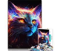 Puzzle da 1000 pezzi per adulti con faccia di gatto arcobaleno puzzle da 1000 pezzi ideale come regalo per tutta la famiglia adatto per bambini di età compresa tra 75x50cm e 14 anni