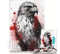 Puzzle da 1000 pezzi per adulti con falco dalle ali larghe, gioco divertente, interazione genitore-figlio, gioco stimolante, regalo 38x52cm