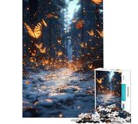 Puzzle da 1000 pezzi per adulti con farfalla invernale mistica Gioco avvincente per coltivare la pazienza sfida pratica e stimolante regalo di compleanno (dimensioni 38x26cm)