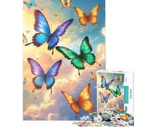 Puzzle da 1000 pezzi per adulti con farfalle colorate in volo Giocattolo educativo gioco per famiglie un'opera d'arte un regalo perfetto (dimensioni 38x52cm)