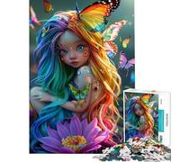 Puzzle da 1000 pezzi per adulti con farfalle e fate ideale per attività divertenti da fare in casa decorazione murale e giochi rilassanti adatto a persone dai 14 anni in su (38x52cm)