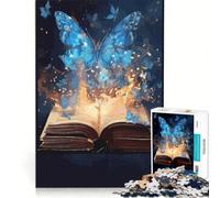 Puzzle da 1000 pezzi per adulti con farfalle e libri Gioco magico e impossibile, ideale per l'interazione genitore-figlio, perfetto per compleanni e Natale 38x52cm