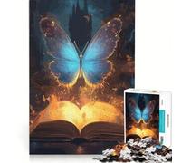 Puzzle da 1000 pezzi per adulti con farfalle, libro magico, gioco rompicapo, stimolante da completare, per rafforzare l'amore tra le coppie 38x26cm