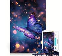 Puzzle da 1000 pezzi per adulti con farfalle,motivo magico a bordi sottili,gioco cognitivo,rilassante e decorativo natalizio da parete (38x52cm)