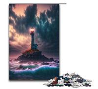 Puzzle da 1000 pezzi per adulti con faro circondato da un puzzle, gioco pratico, decorazioni e regali unici per la casa, 1000 pezzi
