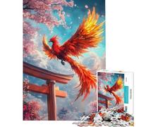 Puzzle da 1000 pezzi per adulti con fenici e porta Torii gioco di puzzle per adulti decorazione da parete sfida impegnativa ideale come regalo per tutta la famiglia (dimensioni 50x75cm)