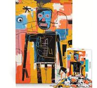 Puzzle da 1000 pezzi per adulti con figura in stile Basquiat, gioco rompicapo, decorazione per la casa, compleanno e Natale 38x26cm