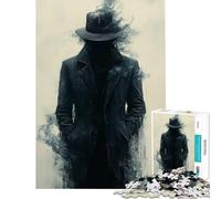 Puzzle da 1000 pezzi per adulti con figura misteriosa nel fumo gioco impossibile gioco educativo sfida giocattolo divertente regalo migliora la memoria (dimensioni 50x75cm)