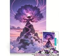 Puzzle da 1000 pezzi per adulti con figura mistica sulla cima di una montagna gioco interattivo attività divertenti da fare a casa ideale come regalo per tutta la famiglia 38x26cm