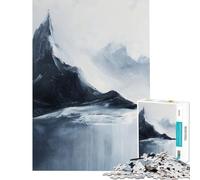 Puzzle da 1000 pezzi per adulti con figura solitaria sulla cima di una montagna Divertimento a casa attività decorative giocattoli per la casa per ragazzi dai 14 anni in su 38x26cm
