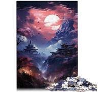 Puzzle da 1000 pezzi per adulti con fiori di ciliegio e fiume tranquillo compito di pensiero 26 x 38 cm gioco impegnativo e gioco di famiglia