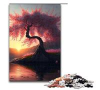 Puzzle da 1000 pezzi per adulti con fiori di ciliegio giapponesi gioco impegnativo un'opera d'arte adatta per adolescenti dai 14 anni in su 75x50 cm