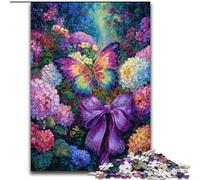 Puzzle da 1000 pezzi per adulti con fiori e farfalle, giochi educativi, decorazione per la casa, ideale come regalo per tutta la famiglia dimensioni 26x38cm