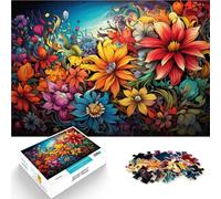 Puzzle da 1000 pezzi per adulti con fiori, giochi educativi per la casa, giocattolo fai da te, 26 x 38 cm, gioco educativo per compleanno, Natale, per adolescenti dai 14 anni in su